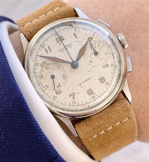 vintage 1940 universal geneve compax chronograph watch from hermes|geneve watches for sale.